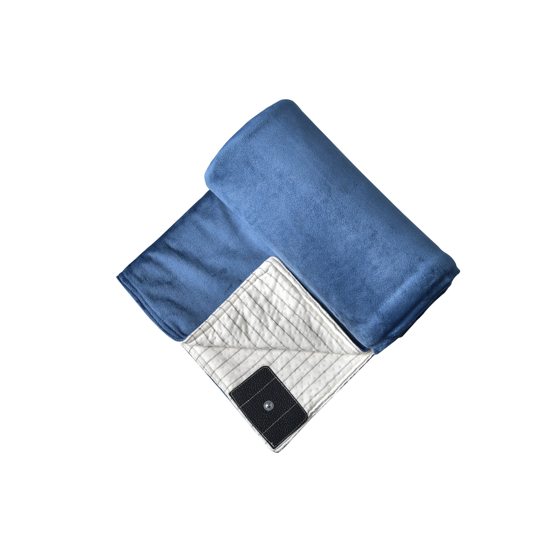 Midnight Blue Grounding Blanket – Fleece Cotton with Silver Fiber